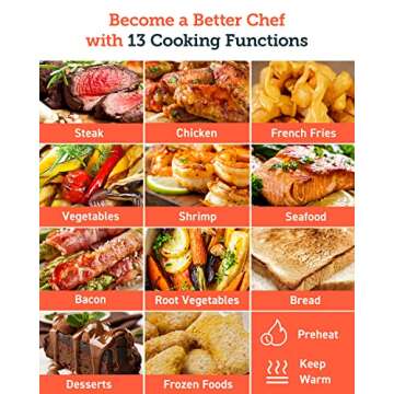 COSORI Pro Gen 2 Air Fryer 5.8QT, Upgraded Version with Stable Performance & Sleek New Look, 13 One Touch Functions, 100 Paper & 1100 Online Recipes, Dishwasher-Safe Detachable Square Basket, Black