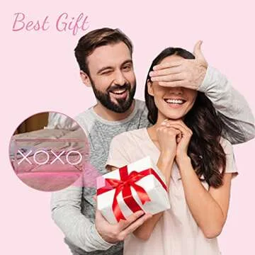 DECANIT XOXO Neon Sign for Wall and Desk Decor，Powered by USB 3D Art Neon Light, Pink Color,11.8"x5.9"x1.9", Valentine's Day gift