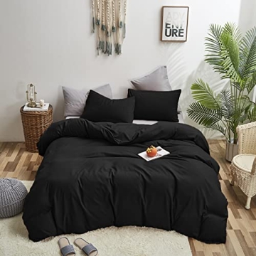 Luxlovery Black Queen Comforter Set for Cozy Elegance