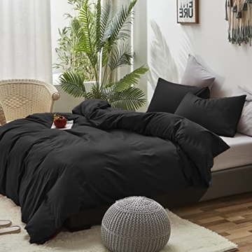 Luxlovery Black Queen Comforter Set for Cozy Elegance