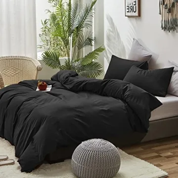 Luxlovery Black Queen Comforter Set for Cozy Elegance