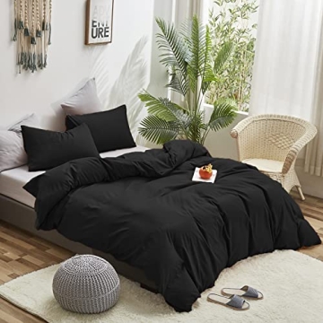 Luxlovery Black Queen Comforter Set for Cozy Elegance