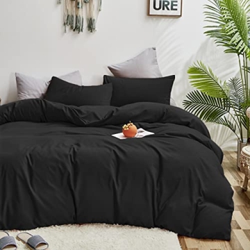Luxlovery Black Queen Comforter Set for Cozy Elegance
