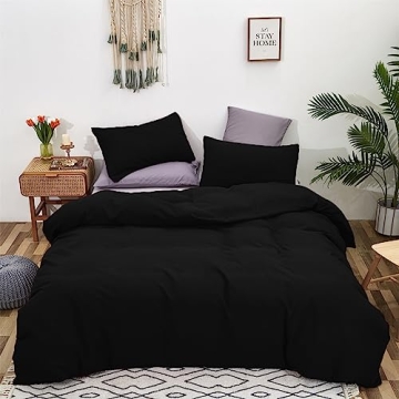 Luxlovery Black Queen Comforter Set for Cozy Elegance