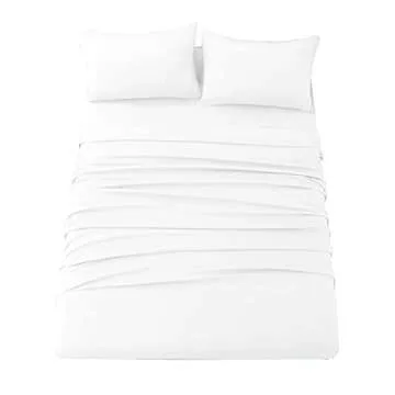 Ghooss Full Size Flat Sheet - Luxurious Soft Microfiber Bedding with Pockets