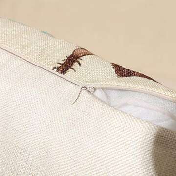 Monkeysell Decorative Throw Pillow Covers, 4 Pack of Green Plant Pattern Cotton Linen Throw Pillow Case Cushion Cover Home Décor Sofa Decorative Pillow 18 X 18 Inch