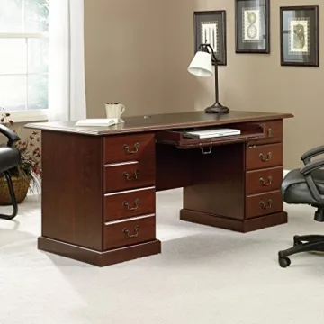 Sauder Heritage Hill Executive Desk with Classic Cherry Finish