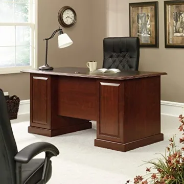 Sauder Heritage Hill Executive Desk with Classic Cherry Finish