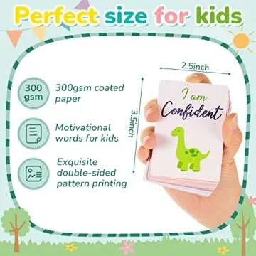 Set of 52 Kids Affirmation Flash Cards Motivational Phrase Meditation Gifts Positive Daily Affirmati...