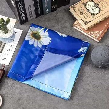 Hortsun 4 Pack Fluorescent Light Covers Fluorescent Ceiling Shade Panel Magnetic Light Cover Filters for Office Classroom Home Drop Ceiling, 4 x 2 Feet(Chamomiles)