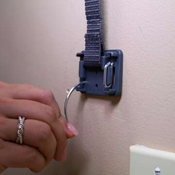 Qdos Safety Zero-Screw Furniture Anti-Tip Kit | Gray | Patented SecureHooks Anchor Holds up to 200 lbs in Drywall - Easy Installation, No Screws, No Tools-Adhesive to Furniture option! 1 Kit=2 straps