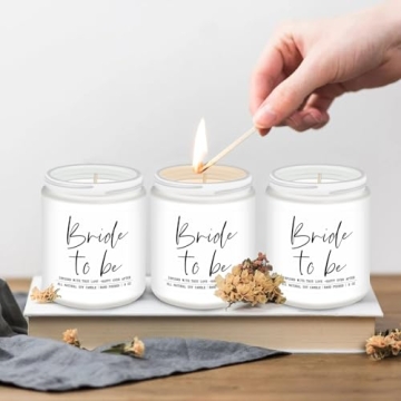 RIZOOCE Bride to Be Gifts for Women,Unique Engagement Anniversary Wedding Candles Gifts for Her,Bridal Shower Scented Candles Gifts for Bride(9oz)