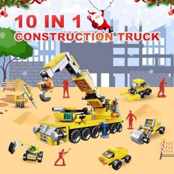 Advent Calendar 2024 Kids 24 Days Building Blocks Toy Set Christmas Countdown Calendar Toys Gifts for Boys Girls 3+ Years Old