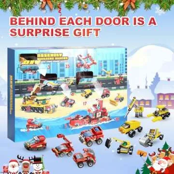Advent Calendar 2024 Kids 24 Days Building Blocks Toy Set Christmas Countdown Calendar Toys Gifts for Boys Girls 3+ Years Old
