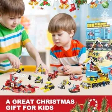 Advent Calendar 2024 Kids 24 Days Building Blocks Toy Set Christmas Countdown Calendar Toys Gifts for Boys Girls 3+ Years Old