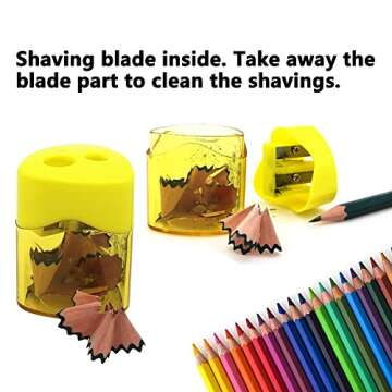 AUSTARK 24Pcs Assorted Color Manual Pencil Sharpeners