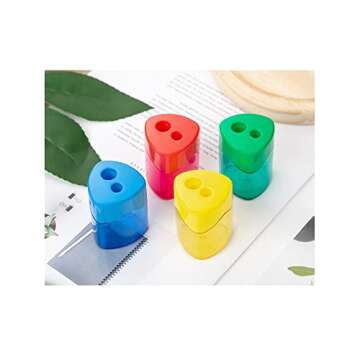 AUSTARK 24Pcs Assorted Color Manual Pencil Sharpeners