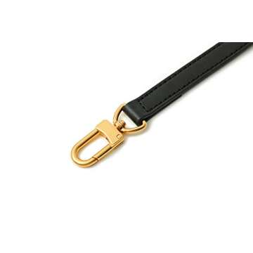 LDKJ Vachetta Leather Adjustable Crossbody Strap for Women's Crossbody Handbags (Black)