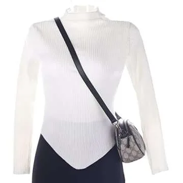 LDKJ Vachetta Leather Adjustable Crossbody Strap for Women's Crossbody Handbags (Black)