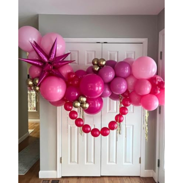 Bezente Hot Pink Balloons 100 Pack for All Occasions