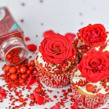 Red Sprinkles for Valentine's Day Cake Decorating