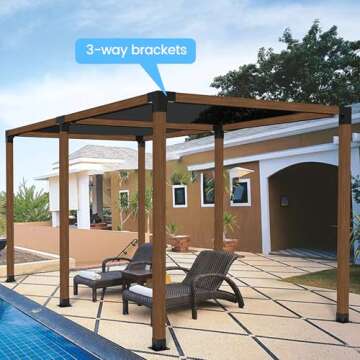 Neorexon Pergola Kit Solid Steel 4x4 Post Bracket