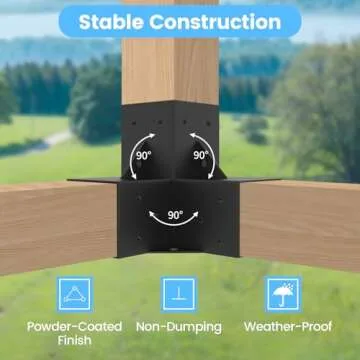 Neorexon Pergola Kit Solid Steel 4x4 Post Bracket