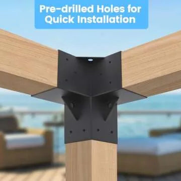 Neorexon Pergola Kit Solid Steel 4x4 Post Bracket