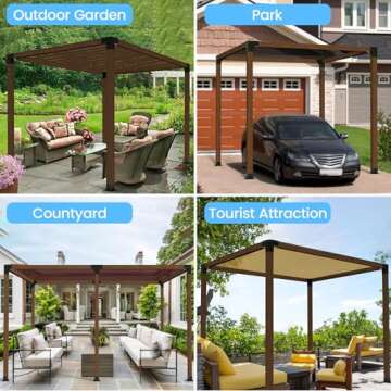 Neorexon Pergola Kit Solid Steel 4x4 Post Bracket