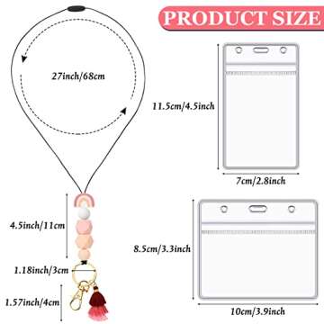 4 Teacher Lanyards for ID Badges and Keys - Rainbow Style