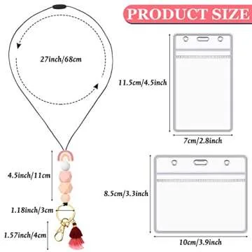 4 Teacher Lanyards for ID Badges and Keys - Rainbow Style