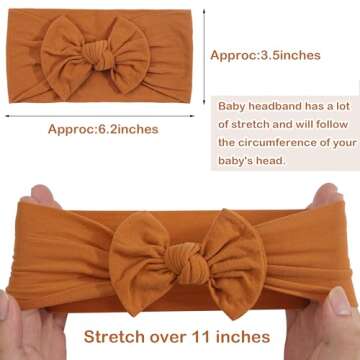 JOYOYO 16 Colors Soft Wide Turban Baby Headbands with 4.5 inches Hair Bow Headwraps for Baby Girls Infants Newborn Hair Accessories Toddlers Kids and Children