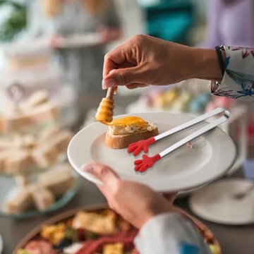 Shindel Silicone Mini Tongs - Fun Colorful Kitchen Gadgets