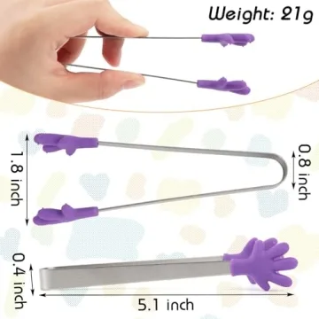 Shindel Silicone Mini Tongs - Fun Colorful Kitchen Gadgets