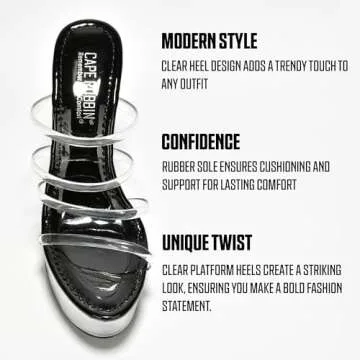 Cape Robbin Clear High Heels for Women - Sexy Stiletto Heels Women - Clear Heels for Women - Strappy...