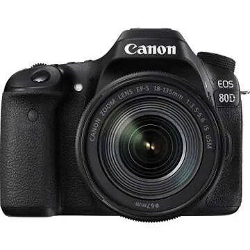 Canon EOS 80D DSLR Camera with 18-135mm Lens (1263C006), 64GB Memory Card, Case, Corel Photo Software, LPE6 Battery, Charger, Card Reader, HDMI Cable, Deluxe Cleaning Set + More (Renewed)