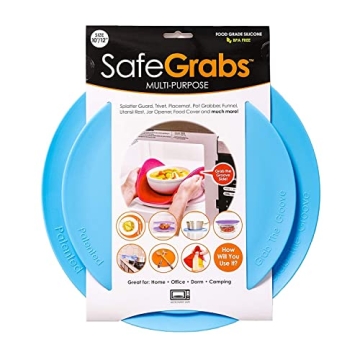 Safe Grabs: Multi-Purpose Silicone Original Microwave Mat | Splatter Guard, Trivet, Hot Pad (BPA-Fre...