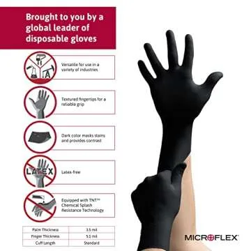 Ansell Microflex Onyx Disposable Nitrile Gloves - XL