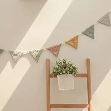 4.9ft Cotton Bunting Banner for Kids Party Decor