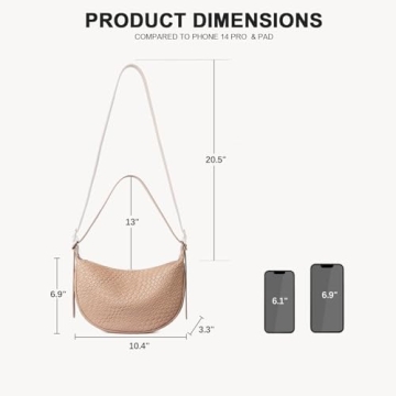 BOSTANTEN Purses for Women Small Crossbody Bags Crescent Shoulder Bag Hobo Handbag with Adjustable Strap, Khaki