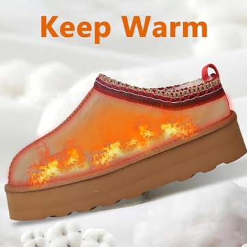 INPAKSA Women's Warm Fluffy Fur Lined Mini Boots