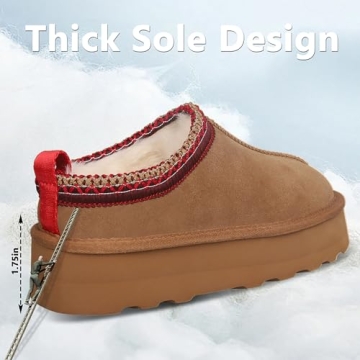 INPAKSA Women's Warm Fluffy Fur Lined Mini Boots