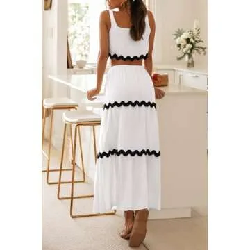 PRETTYGARDEN Women's Summer 2 Piece Beach Outfit - Casual & Stylish