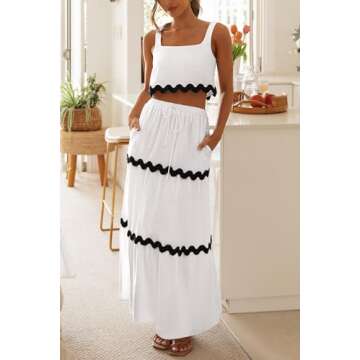 PRETTYGARDEN Women's 2 Piece Beach Outfit for Summer