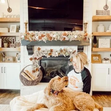 Stunning Neutral Fall Garland for Home Decor - 2 Pack