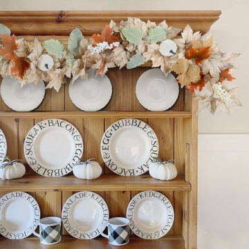 Stunning Neutral Fall Garland for Home Decor - 2 Pack