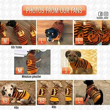 KYEESE Halloween Dog Sweater with Flippable Pumpkin Design