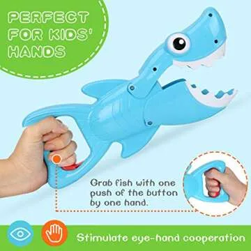 Bammax Shark Grabber Bath Toys for Toddlers and Infants
