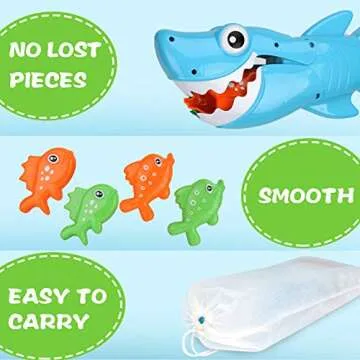Bammax Shark Grabber Bath Toys for Toddlers and Infants