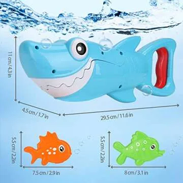 Bammax Shark Grabber Bath Toys for Toddlers and Infants